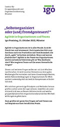 „Selbstorganisiert oder (und) fremdgesteuert?“